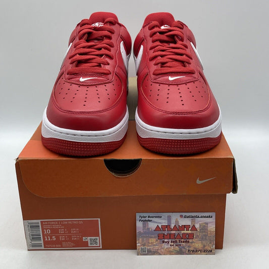 Size 10 - Nike Air Force 1 Low Color of the Month - University Red (FD7039-600)