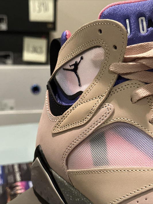 Air Jordan 7 Retro SE Sapphire White Black Violet DJ2636-204 Men's Size 8