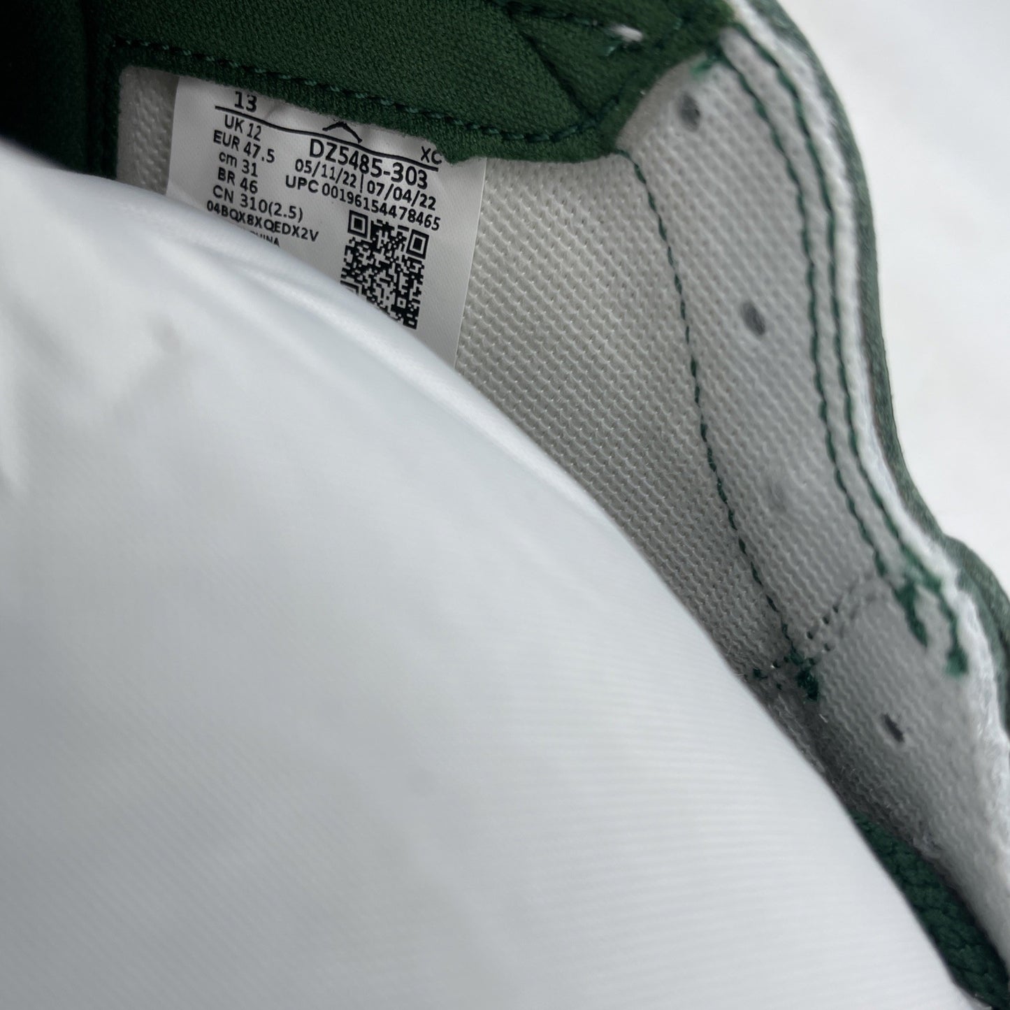 Size 13 - Air Jordan 1 Retro OG High Gorge Green White Silver (DZ5485-303)