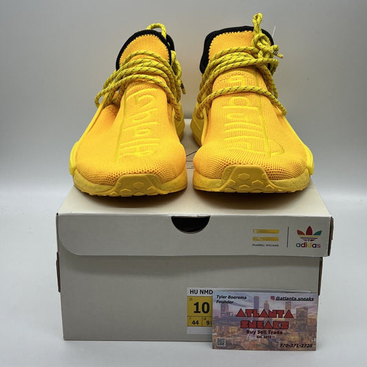 Adidas Originals Men's Pharrell Human Race Yellow Sneakers Size 10 us GY0091 New