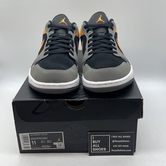 Size 11 - Air Jordan 1 SE Low Vivid Orange Black Grey Suede (FN7308-008)
