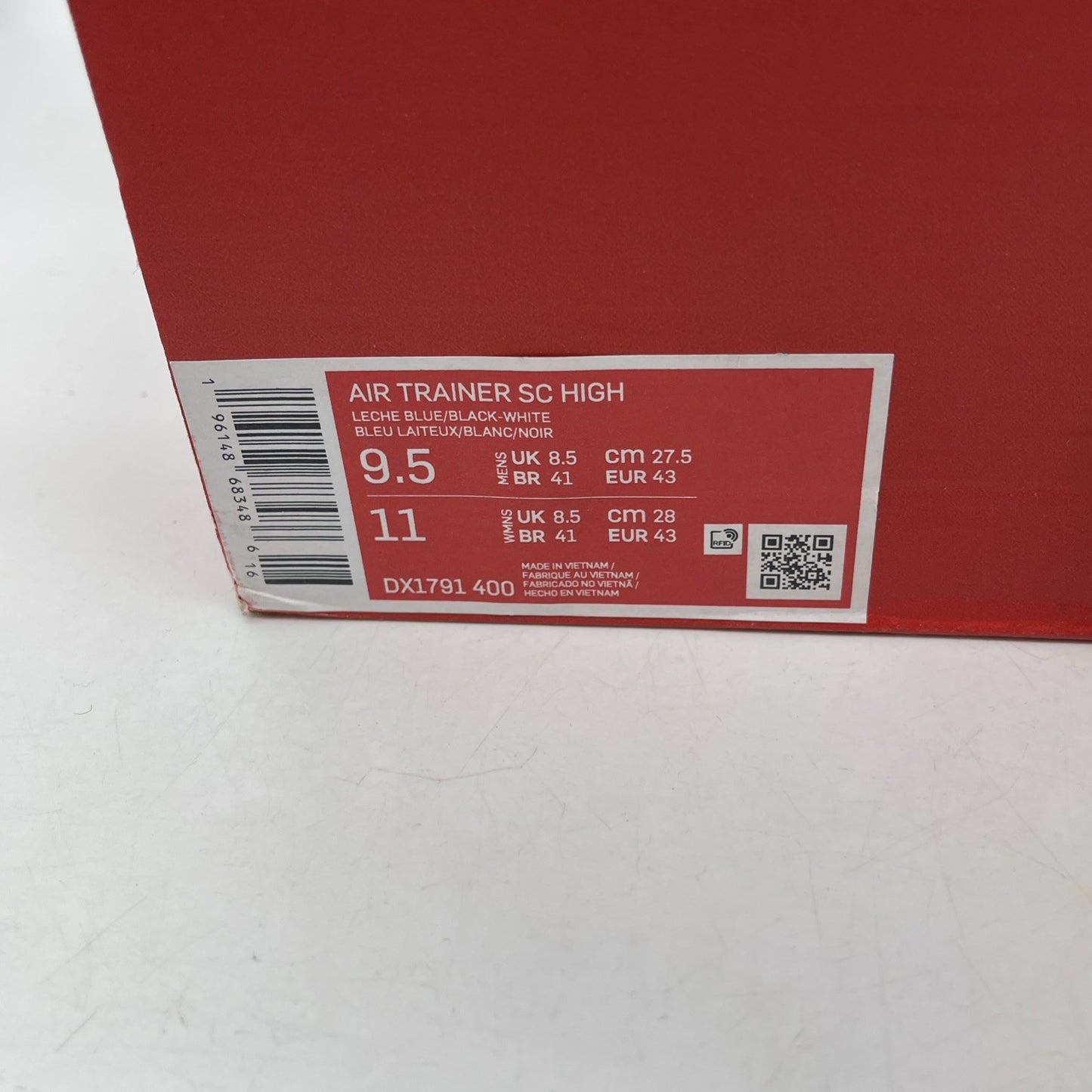 Size 9.5 - Nike Air Trainer SC High Kansas City Royals Blue Suede (DX1791-400)