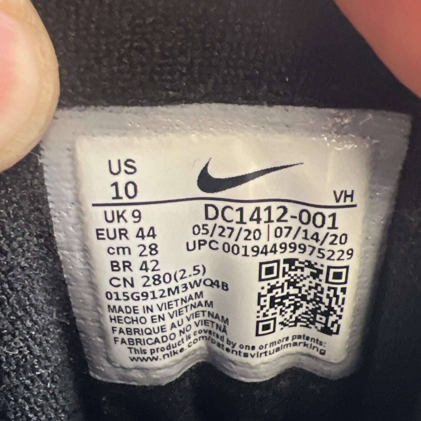 Size 10 - Nike Air Raid OG Black Grey (DC1412-001)