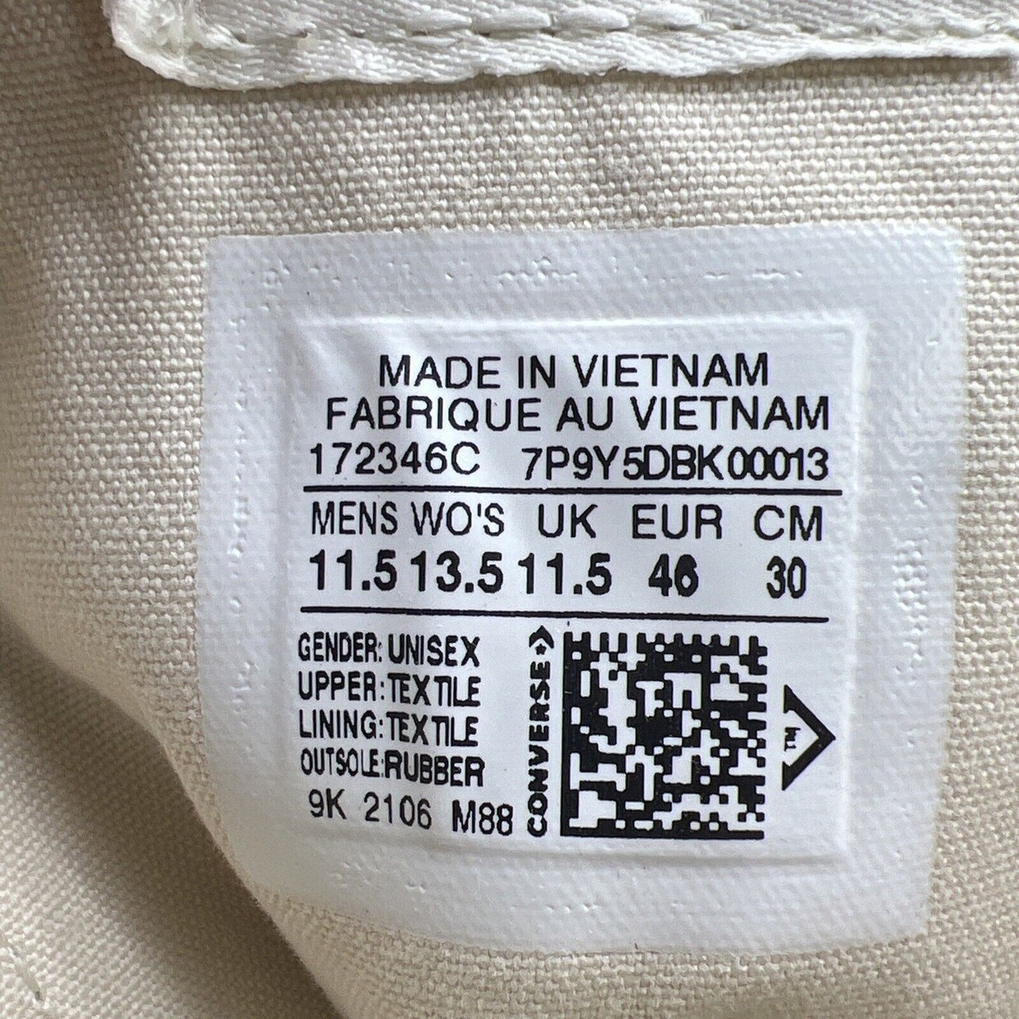 Size 11.5 - Converse Rick Owens x DRKSHDW DRKSTAR Chuck 70 High Egret (172346C)