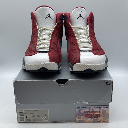 Size 11 - Air Jordan 13 Retro White Wolf Grey Red Leather Suede (414571-160)