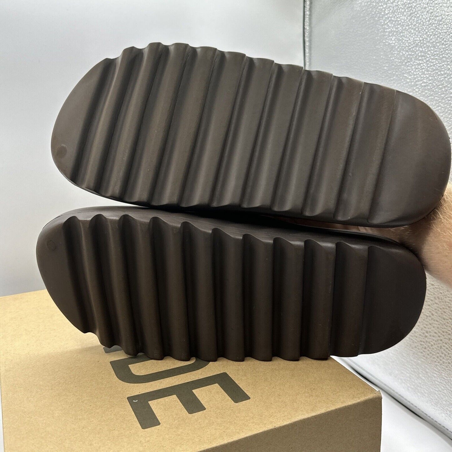 Size 13 - adidas Yeezy Slide Brown Spot OG Colorway Rare With Box Black Foam