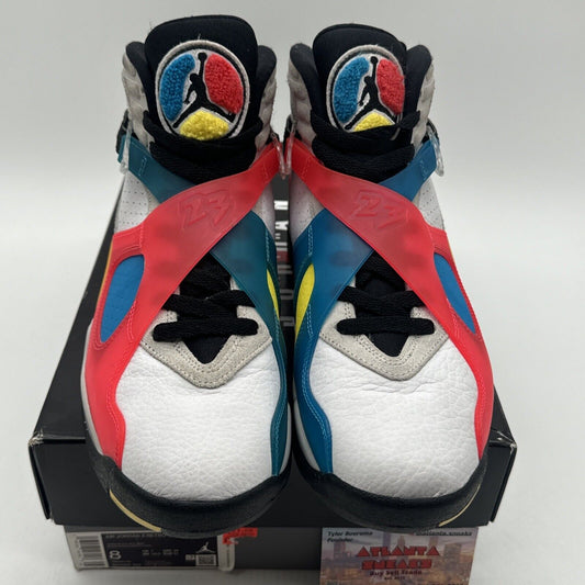 Size 8 - Jordan 8 Retro SP SE Multi-Color 2019 White Leather OG All