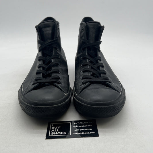 Size 13 -Converse Chuck Taylor All Star Hi Trainers Mono Black Leather (156939C)