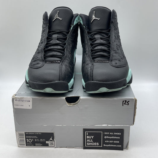 Size 10.5 - Air Jordan 13 Retro Island Green Black Suede Leather (414571-030)