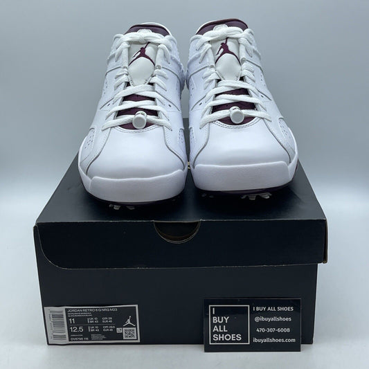 Size 11 - Air Jordan 6 Retro Golf NRG Low Bordeaux White Leather (DV6796-116)