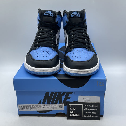 Size 9.5 - Jordan 1 Retro OG High UNC Toe Blue Black White Leather (DZ5485-400)