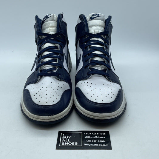 Size 11 - Nike Dunk High Midnight Navy White Leather (DQ1399-104)