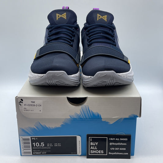 Size 10.5 - Nike PG 1 The Bait Blue Purple White Suede (878627-417)