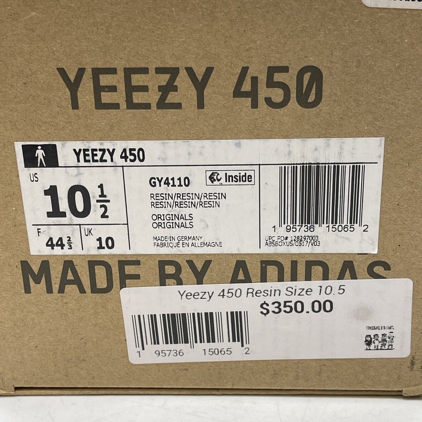 Size 10.5 - adidas Yeezy 450 Resin Green Suede Leather (GY4110)