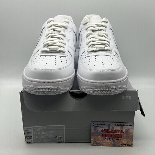 Size 12.5 - Nike Air Force 1 '07 Low Triple White Leather (CW2288-111)