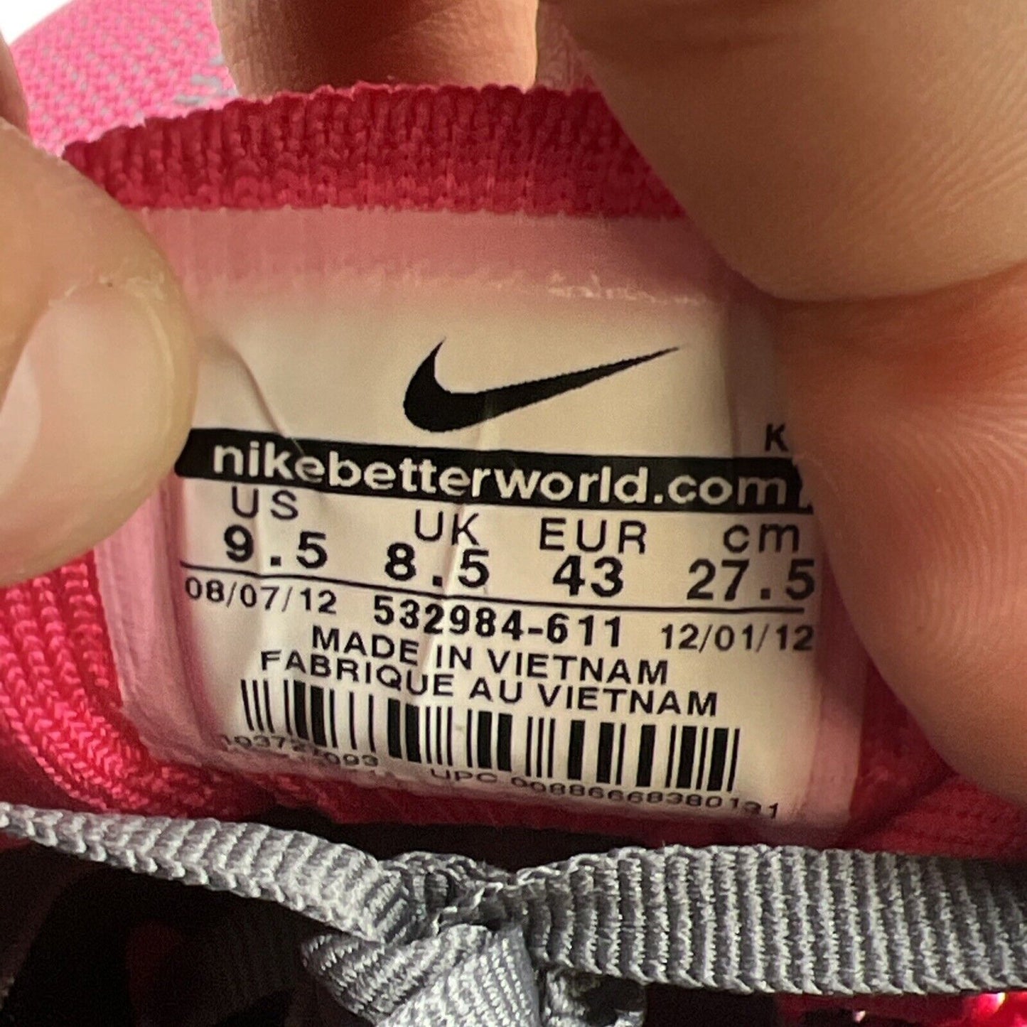Size 9.5 - Nike Flyknit Trainer+ Pink Flash (532984-611)