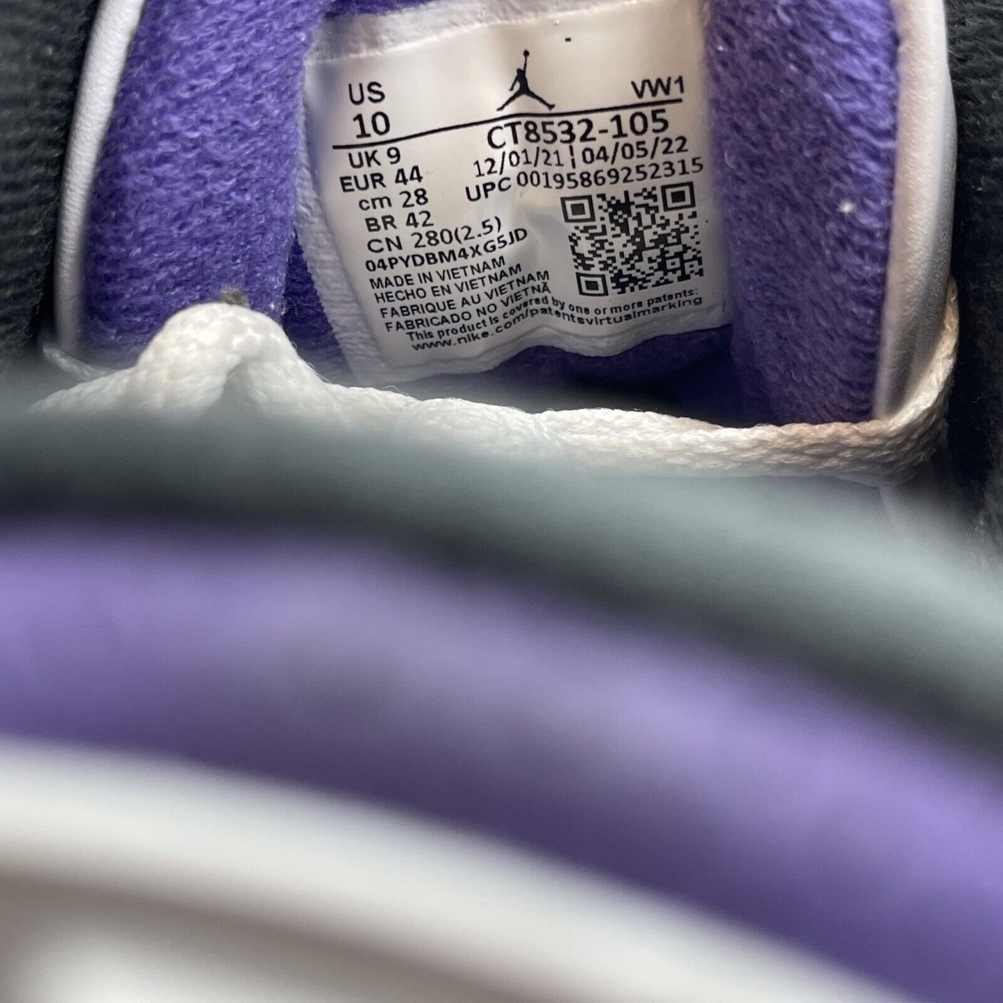 Size 10 - Jordan 3 Retro Mid Dark Iris White Leather Grey Suede (CT8532-105)