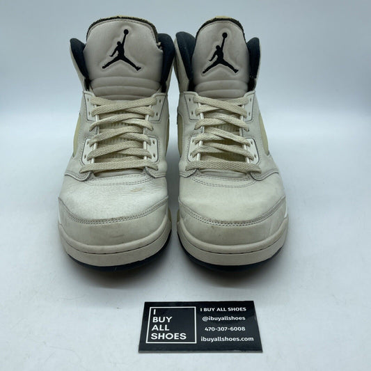 Size 10.5 - Air Jordan 5 Retro SE Sail Tan White Black Suede (FN7405-100)