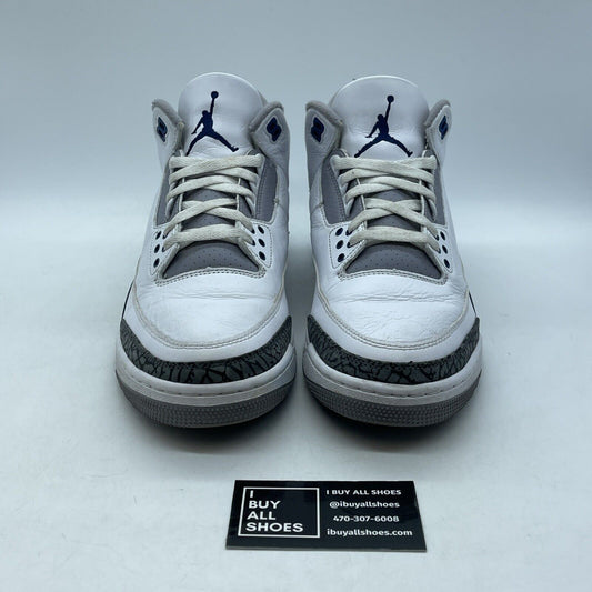 Size 11 - Air Jordan 3 Retro Midnight Navy White Leather Suede (ACT8532-140)