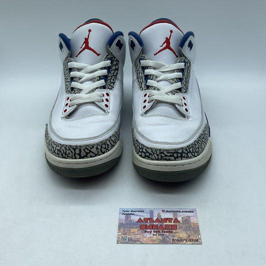 Size 11.5 - Jordan 3 Retro Mid True Blue Grey Suede White Leather (854262-106)