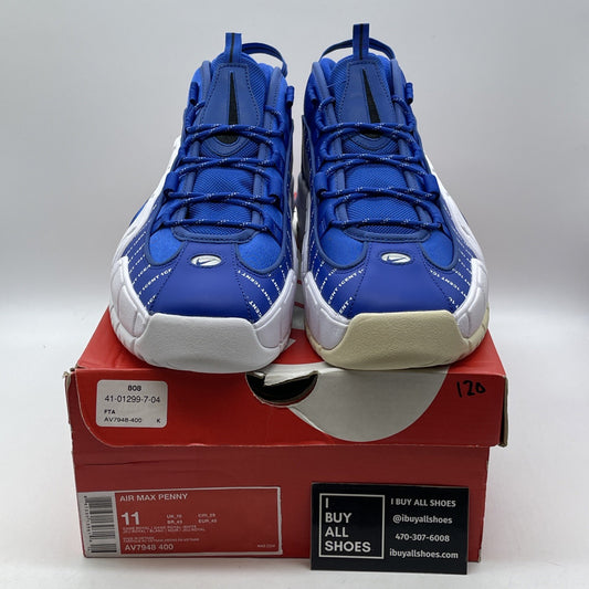 Size 11 - Nike Air Penny 1 Pinstripe Blue Suede Leather (AV7948-400)