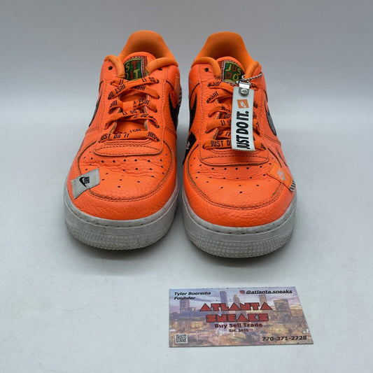 Size 6.5Y - Air Force One Low "Just Do It’ Orange White Leather (AO3977-800)