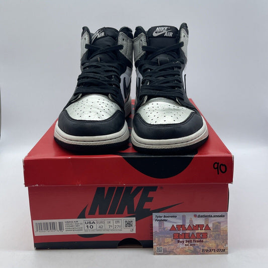 Size 10 - Jordan 1 High OG Metallic Silver Black White (CD0461-001)