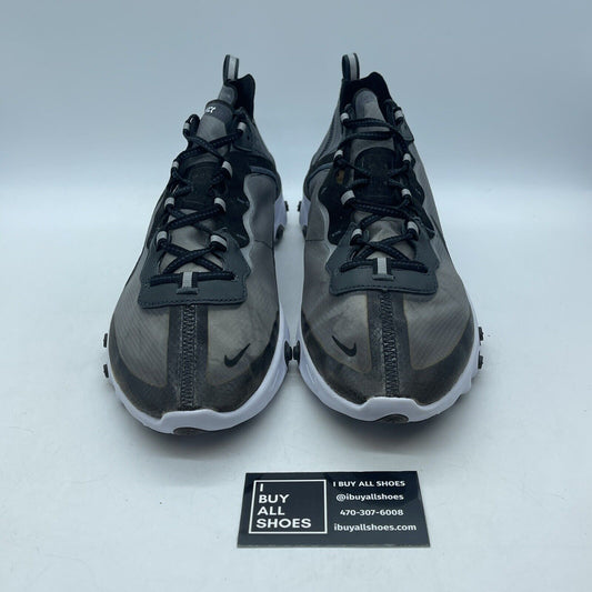 Size 13 - Nike React Element 87 Anthracite Black White Suede Leather (AQ1090-001