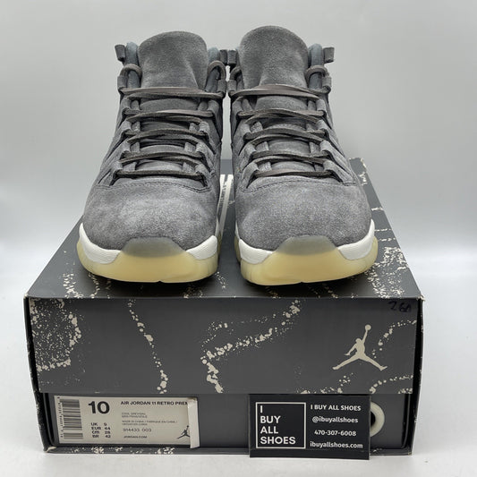 Size 10 - Air Jordan 11 Retro Premium Grey Suede (914433-003)