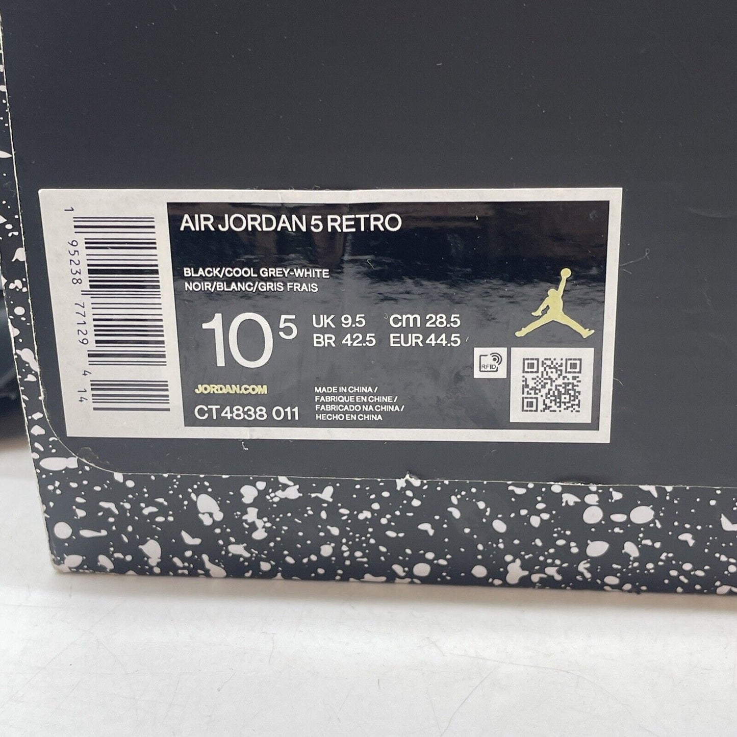 Size 10.5 - Jordan 5 Retro Mid Oreo Black White Suede Rubber (CT4838-011)