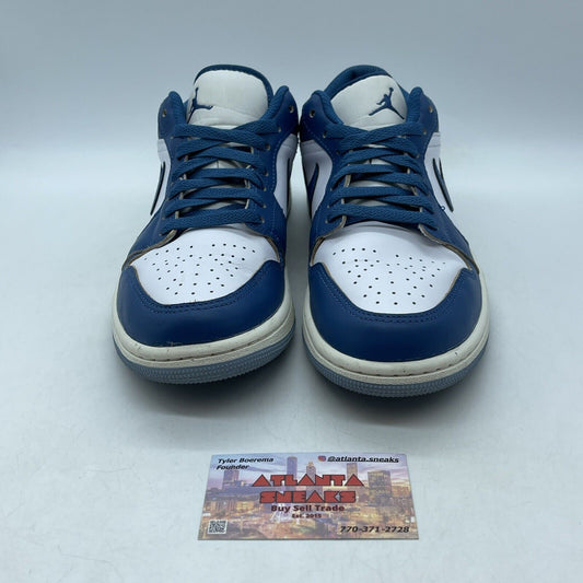 Size 8 - Air Jordan 1 SE Low Industrial Blue White Leather (FN5214-141)