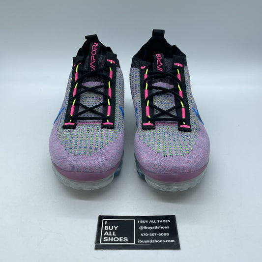 Size 12W - Nike Air VaporMax 2021 Flyknit Next Nature Pink Blast Photo Blue