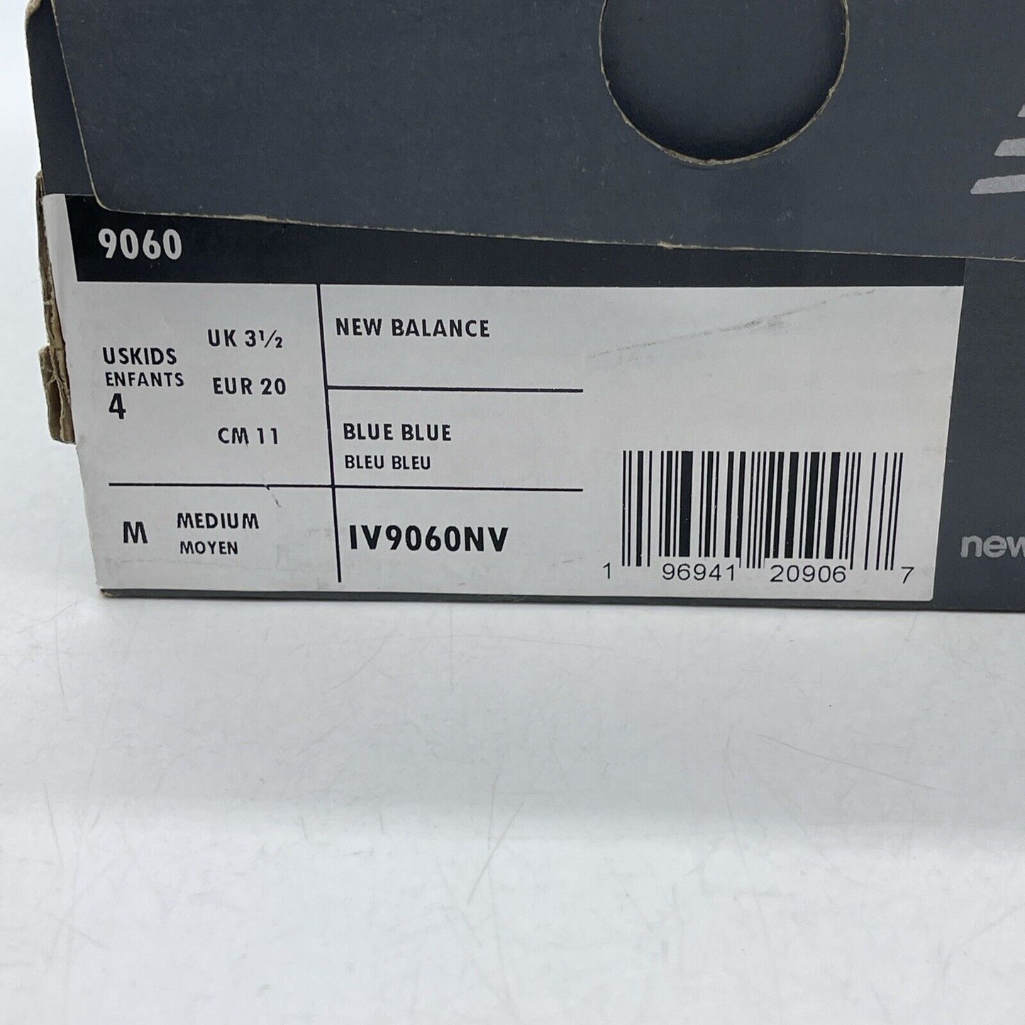 Size 4C - Toddler Kid's New Balance 9060 Eclipse Navy Suede Leather (IV9060NV)