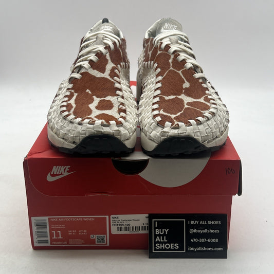 Size 11 - Nike Air Footscape Woven Cow Print W (FB1959-100)