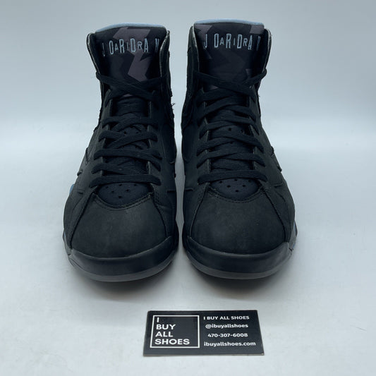 Size 11.5 - Air Jordan 7 Retro 2023 Chambray Black Blue Suede (CU9307-004)
