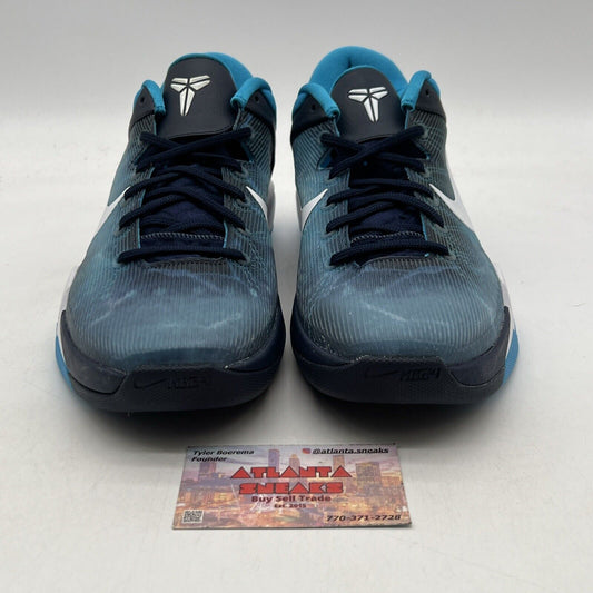 Size 11 - Nike Zoom Kobe 7 System Shark White Blue (488371-401)