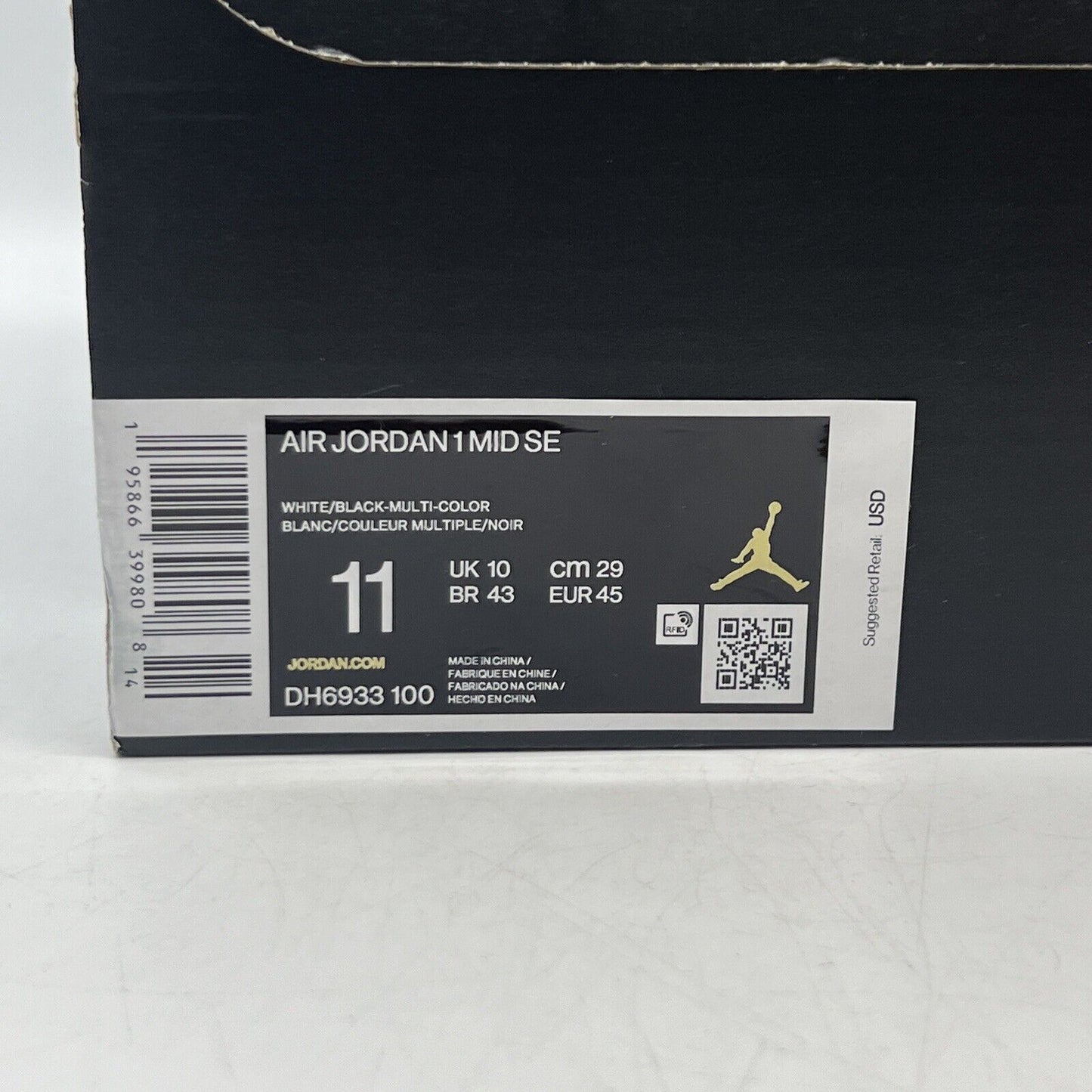 Size 11 - Jordan 1 Mid SE Diamond Brand New Og All