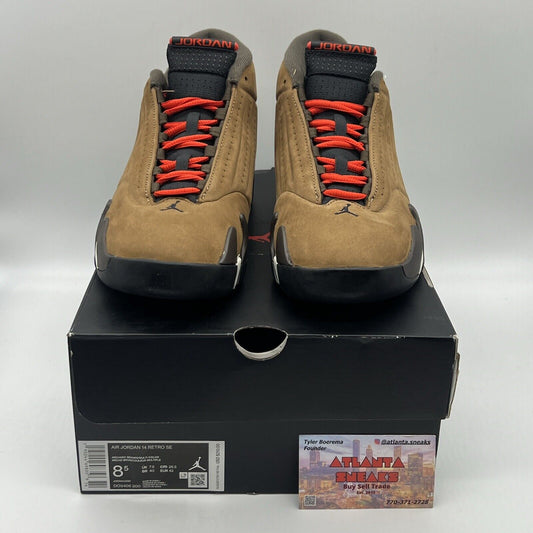 Size 8.5 - Air Jordan 14 Retro Winterized Brand New Og All Red White Brown DS