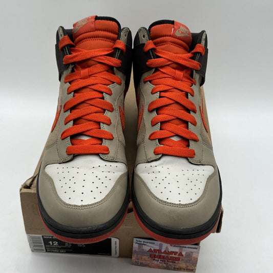 Size 12 - Nike Dunk High Brown - 317982-081 Orange 2008 Release Suede Leather