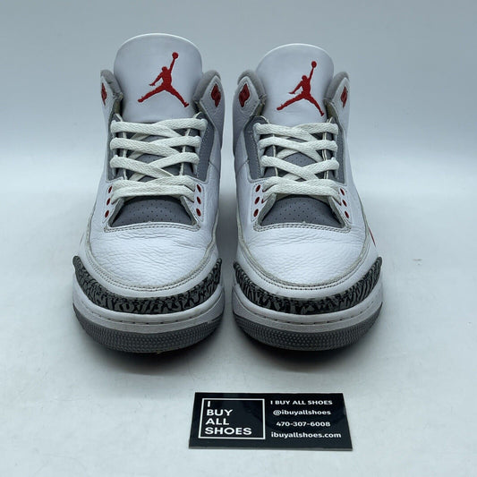 Size 10 - Jordan 3 Retro Mid Fire Red White Grey Suede Leather (DN3707-160)