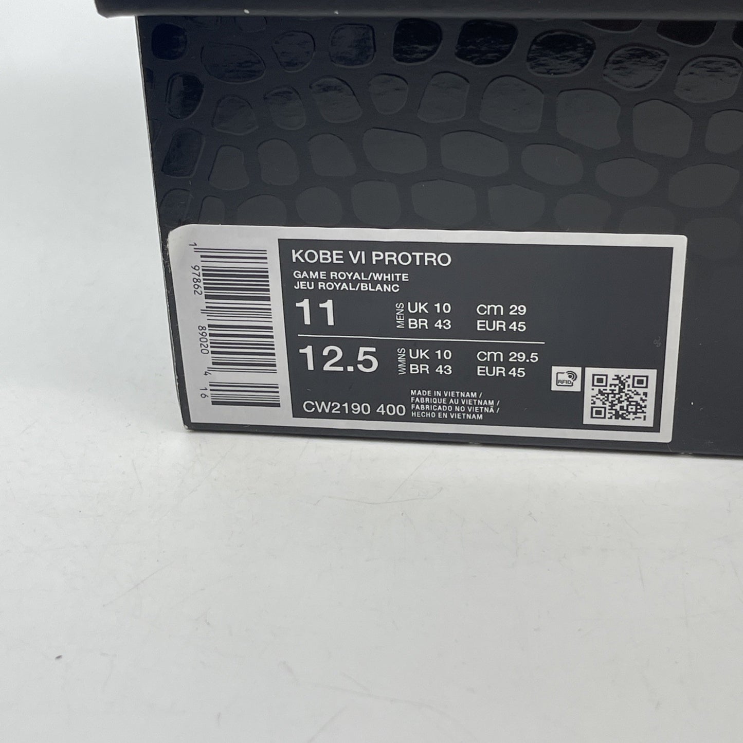 Size 11 - Nike Kobe 6 Protro Dodger White Blue Leather (CW2190-400).