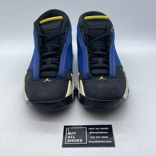 Size 10.5 - Air Jordan 14 Retro 2015 Low Laney Blue Black White (807511-405)
