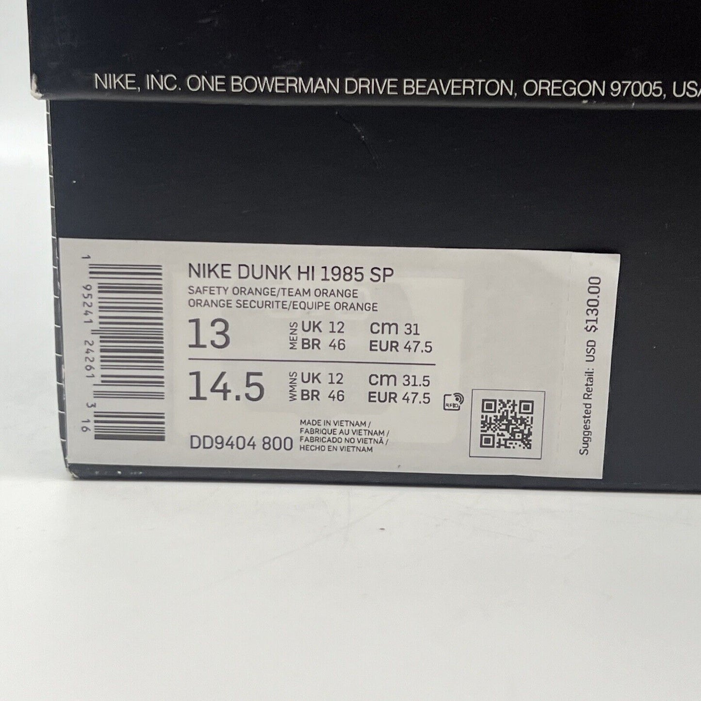 Size 13 - Nike Dunk High 1985 SP Orange Acid Wash 2022 Brand New Og All