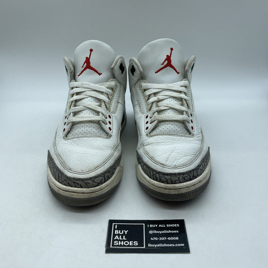 Size 10 - Jordan 3 Retro Mid White Cement Reimagined Suede Leather (DN3707-100)