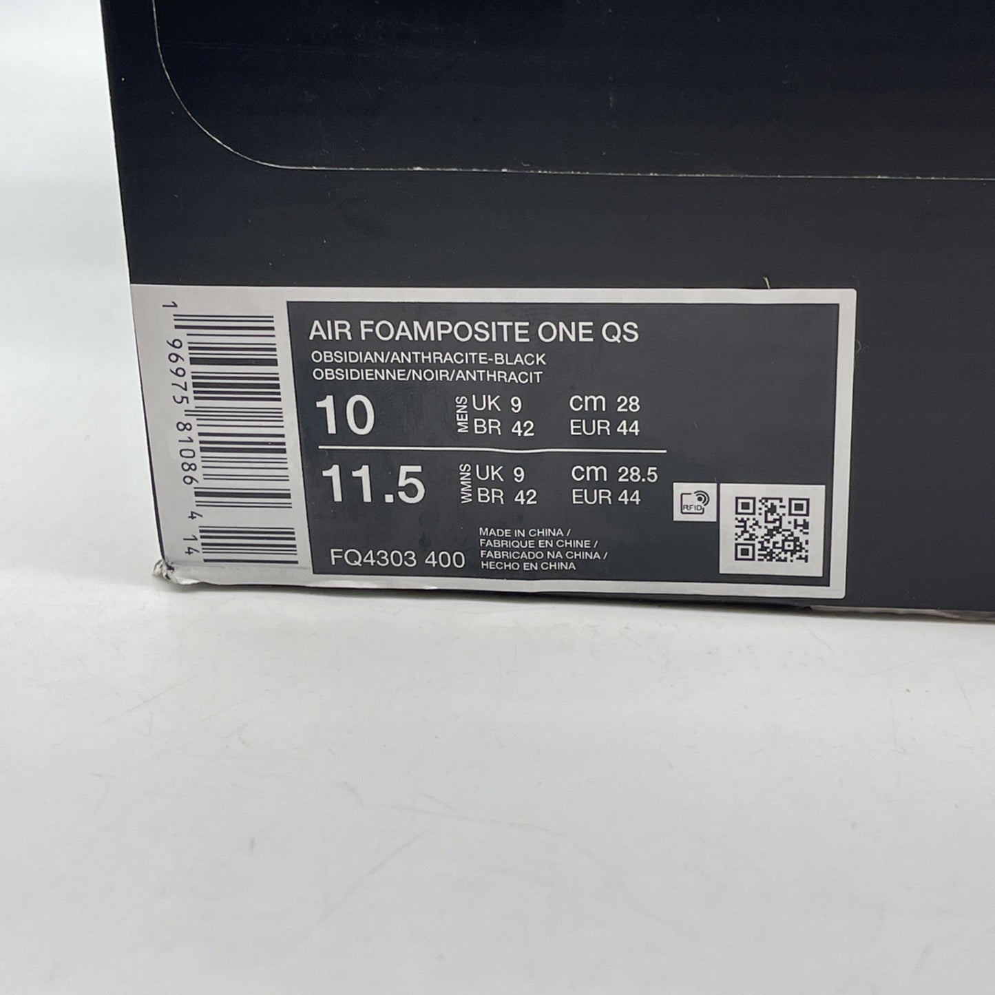 Size 10 - Nike Air Foamposite One 2025 Galaxy Black Purple Blue (FQ4303-400)