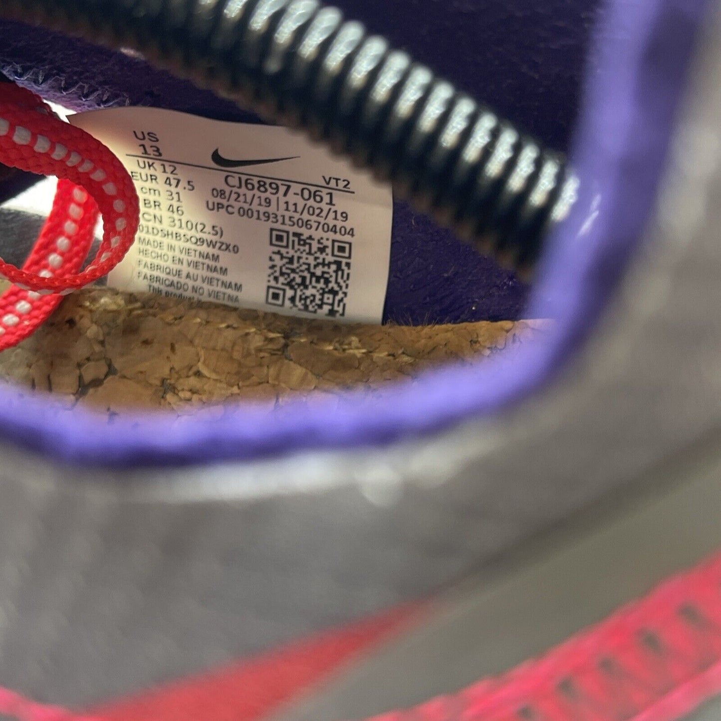 Size 13 - Nike React Element 87 Red Orbit Blue White Suede Leather (CJ6897-061)