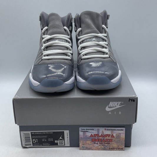 Size 5.5 (GS) - Jordan 11 Retro 2021 Mid Cool Grey Suede Leather (378038-005)