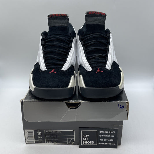 Size 10 - Air Jordan 14 Retro 2006 Black Toe White Suede Leather (311832-162)