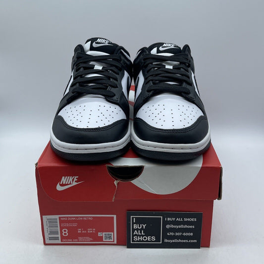 Size 8 - Nike Dunk Low Black White Suede Leather (DD1391-100)