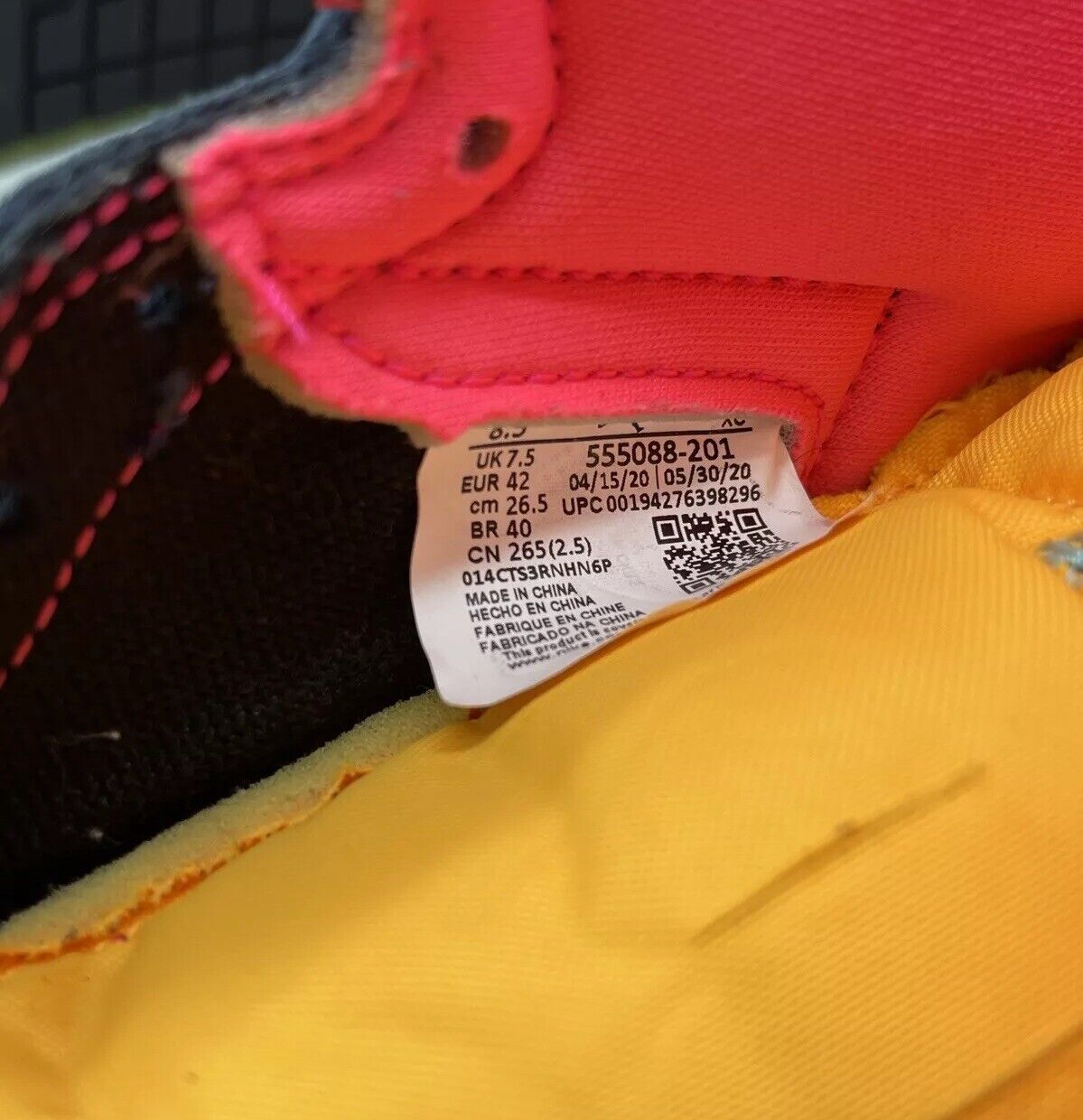 Size 8.5 - Jordan 1 Retro High Tokyo Bio Hack Black Brown Yellow (555088-201)